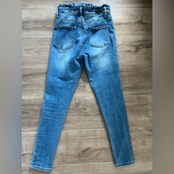 Black Label Paper Bag High Waisted Tie Skinny jeans - Picture 2 of 5